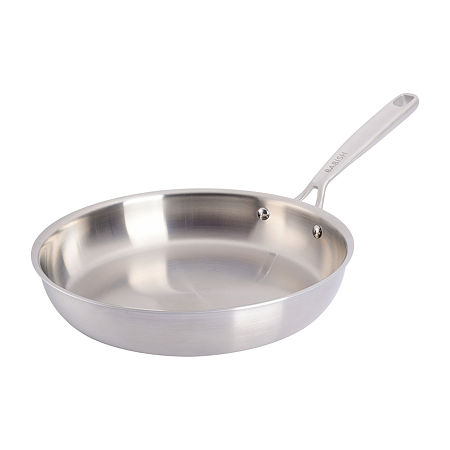 BABISH Stainless Steel Tri-Ply 10 Frying Pan, One Size, Stainless Steel