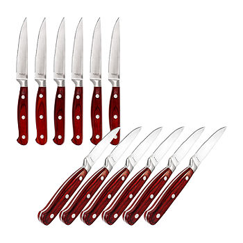 Pakka Wood 12-Piece Stainless Steel Steak Knife set Pakka Wood 12-Piece Stainless Steel Steak Knife set
