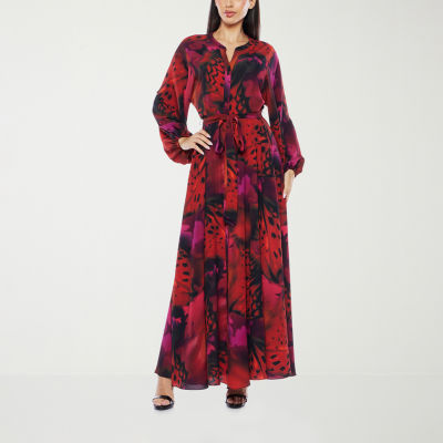 Premier Amour Womens Long Sleeve Maxi Dress