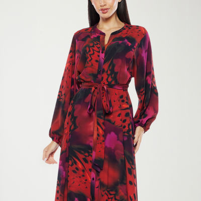 Premier Amour Womens Long Sleeve Maxi Dress