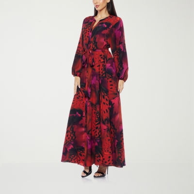 Premier Amour Womens Long Sleeve Maxi Dress