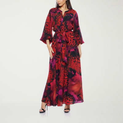 Premier Amour Womens Long Sleeve Maxi Dress