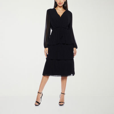 long sleeve fit and flare cocktail dress Off-the-shoulder fit and flare long sleeve ankle length dress – John Paul  Ataker