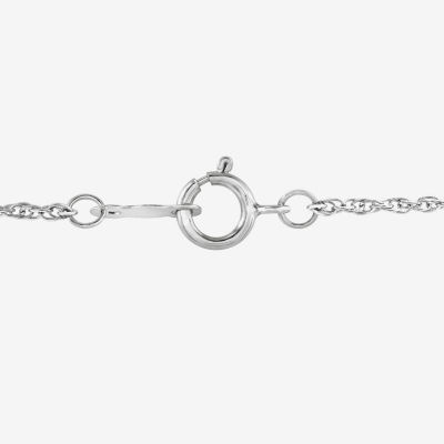 Yes, Please! Womens 1/10 CT. T.W. Natural White Diamond Sterling Silver Heart 18 Inch Pendant Necklace