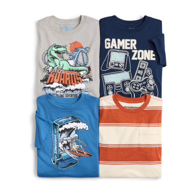 Thereabouts Little & Big Kid Boys Crew Neck Short Sleeve Regular Fit Graphic T-Shirt