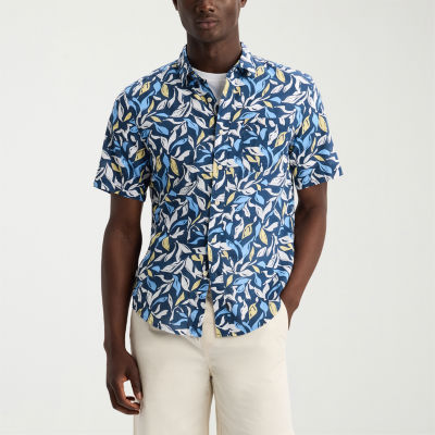 Dockers Ultimate Mens Short Sleeve Regular Fit Button-Down Shirt
