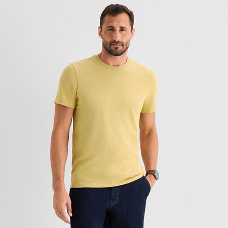 mutual weave Mens Crew Neck Short Sleeve T-Shirt, Large, Green
