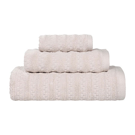 Superior Zuma Collection | 100% Cotton 3-pc. Quick Dry Solid Bath Towel Set In Silver