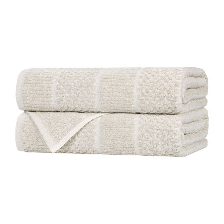 Superior Naples Collection | 80% Cotton 20% Viscose 2-pc. Quick Dry Bath Towel In Sand