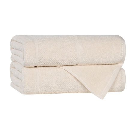 Superior Mile Collection | 80% Cotton 20% Viscose 2-pc. Quick Dry Bath Towel In White