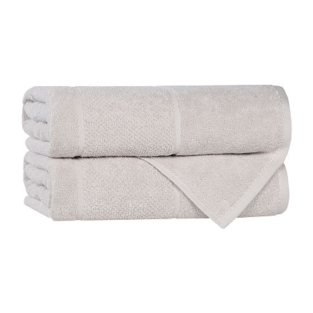 Superior Mile Collection | 80% Cotton 20% Viscose 2-pc. Quick Dry Bath Towel In Silver