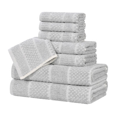 SUPERIOR® Naples Collection | 80% Cotton 20% Viscose 8-pc. Quick Dry Solid Bath Towel Set