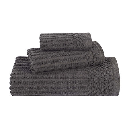 Superior Soho Collection | 3-pc. Quick Dry Solid Bath Towel Set In Black