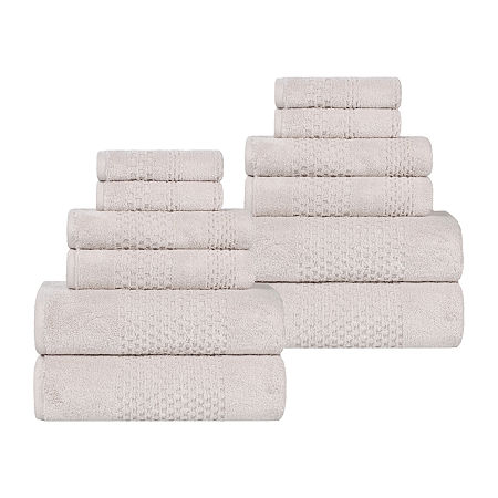 Superior Playa Collection | 100% Cotton 12-pc. Quick Dry Solid Bath Towel Set In Silver
