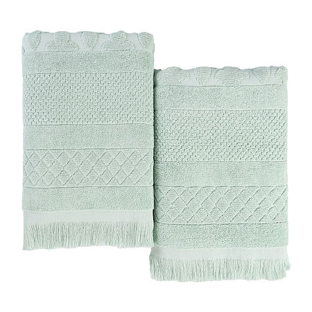 Superior Rolla Collection | 100% Cotton 2-pc. Bath Sheet In Green