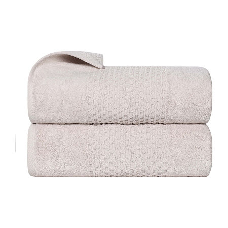 Superior Playa Collection | 100% Cotton 2-pc. Quick Dry Bath Towel In Silver