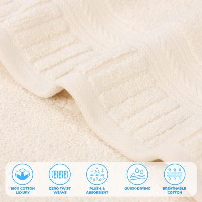 SUPERIOR® Venice Collection | 100% Cotton 8-pc. Quick Dry Solid Bath Towel Set