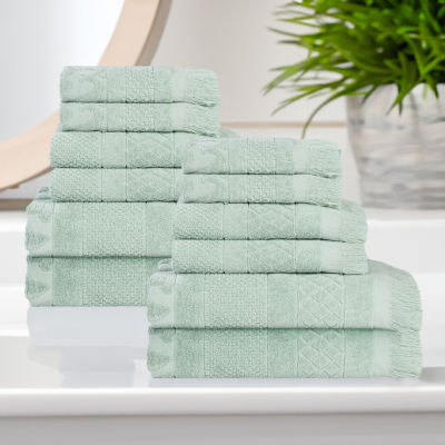 SUPERIOR® Rolla Collection | 100% Cotton 12-pc. Quick Dry Solid Bath Towel Set