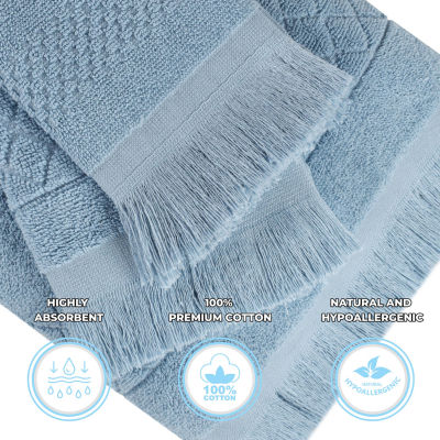 SUPERIOR® Rolla Collection | 100% Cotton 3-pc. Quick Dry Geometric Bath Towel