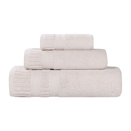 Superior Venice Collection | 100% Cotton 3-pc. Quick Dry Solid Bath Towel Set In Silver
