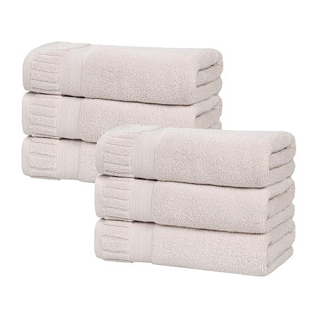 Superior Venice Collection | 100% Cotton 6-pc. Hand Towel In Silver
