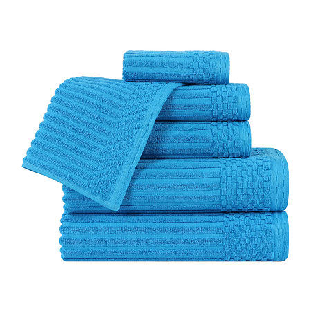 Superior Soho Collection | 6-pc. Quick Dry Solid Bath Towel Set In Blue