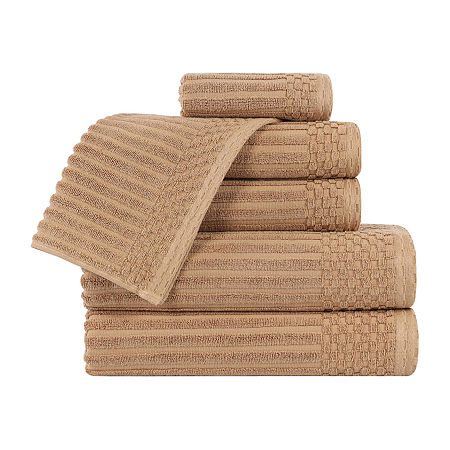 Superior Soho Collection | 6-pc. Quick Dry Solid Bath Towel Set In Sand