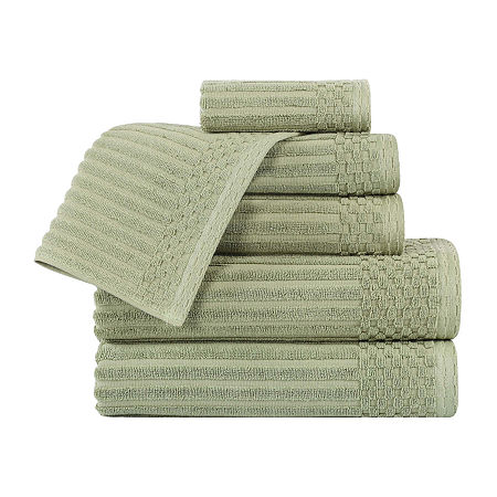 Superior Soho Collection | 6-pc. Quick Dry Solid Bath Towel Set In Green