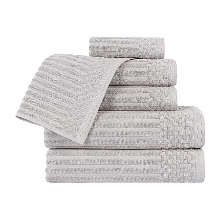 Superior Soho Collection | 6-pc. Quick Dry Solid Bath Towel Set In Silver