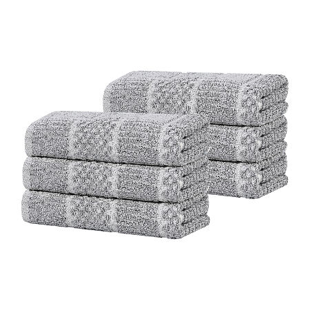 Superior Naples Collection | 80% Cotton 20% Viscose 6-pc. Solid Hand Towel In Black