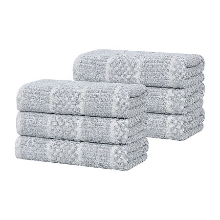 Superior Naples Collection | 80% Cotton 20% Viscose 6-pc. Solid Hand Towel In Blue