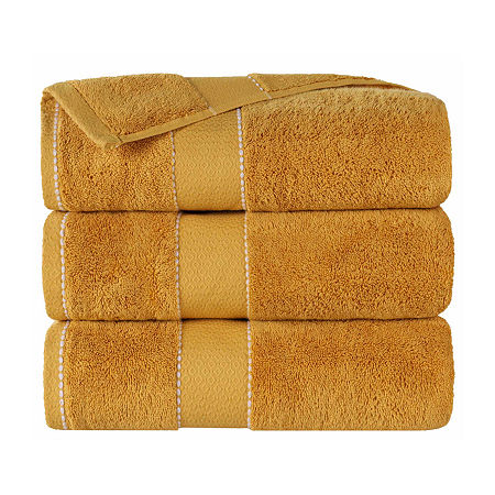 Superior Niles Collection | 100% Egyptian Cotton 3-pc. Quick Dry Bath Towel In Yellow