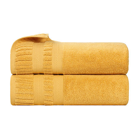 Superior Venice Collection | 100% Cotton 2-pc. Quick Dry Bath Towel In Yellow