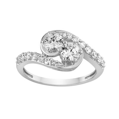 Two Forever™ 1 CT.T.W. Natural Diamond 14K White Gold Ring, Color ...