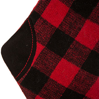 Christmas Red And Black Buffalo Plaid Pattern Hand & Bath Towel by