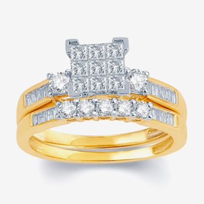 CT.T.W. Natural Diamond 10K Gold Bridal Ring Set