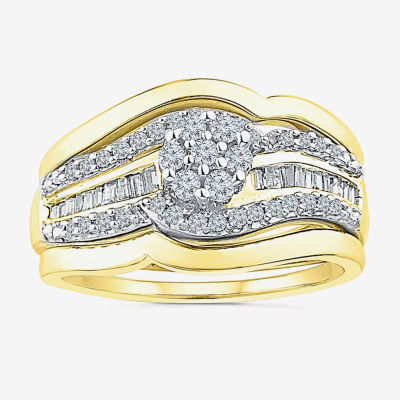 Womens 1/3 CT.T.W. Natural Diamond 10K Gold Bridal Set