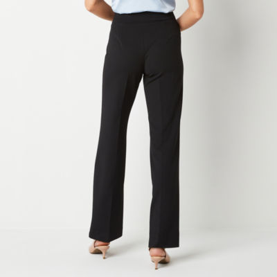 EP Modern by Evan-Picone Womens Mid Rise Wide Leg Pull-On Pants