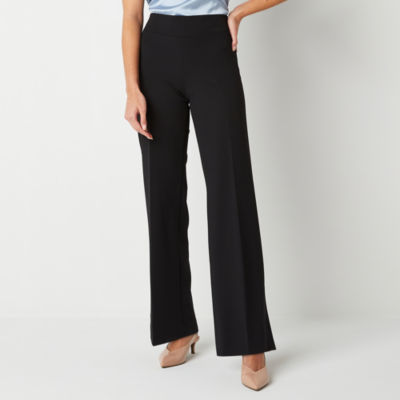 EP Modern by Evan-Picone Womens Mid Rise Wide Leg Pull-On Pants