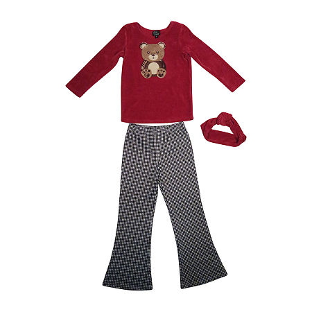 Lilt Little Girls 2-pc. Pant Set, 6, Red