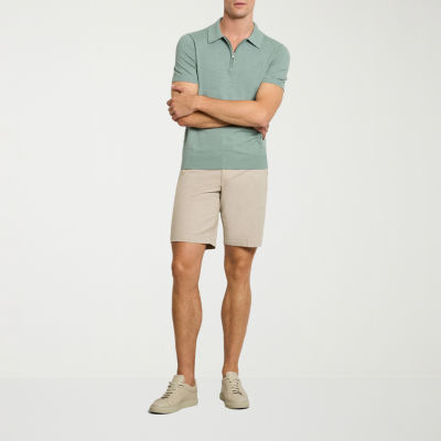 Van Heusen Smart Temp Quarter Zip Mens Short Sleeve Polo Sweater