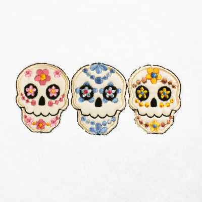 Linum Home Textiles Skulls Embroidered 2-pc. Hand Towel