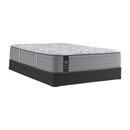 Sealy Starling Firm Euro Top - Mattress + Box Spring, California Twin, Gray