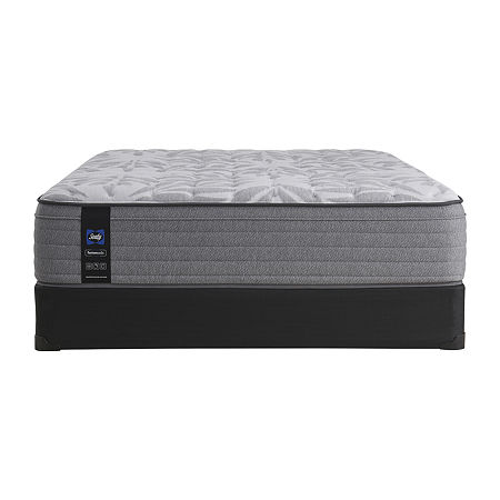 Sealy Starling Firm Euro Top - Mattress + Box Spring, California Twin, Gray