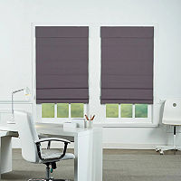 Insulating Energy Saving Cordless Blackout Roman Shade, One Size, Gray