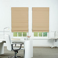 Insulating Energy Saving Cordless Blackout Roman Shade, One Size, Beige