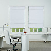 Insulating Energy Saving Cordless Blackout Roman Shade, One Size, White