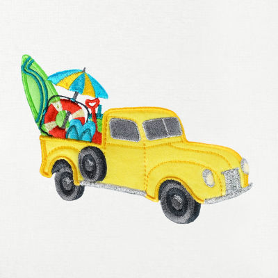 Linum Home Textiles Summer Truck Embroidered 2-pc. Hand Towel