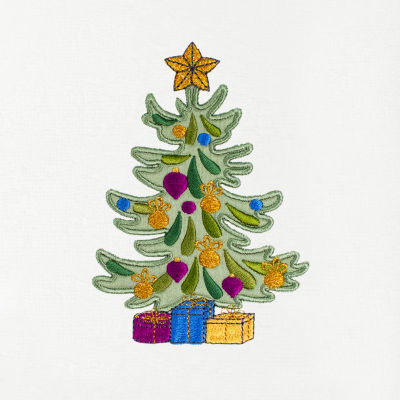 Linum Home Textiles Christmas Presents Embroidered 2-pc. Hand Towel