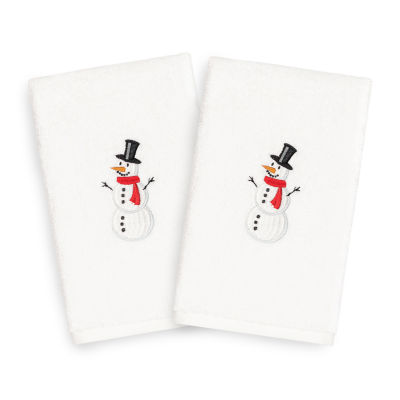 Linum Home Textiles Snowman Embroidered 2-pc. Hand Towel